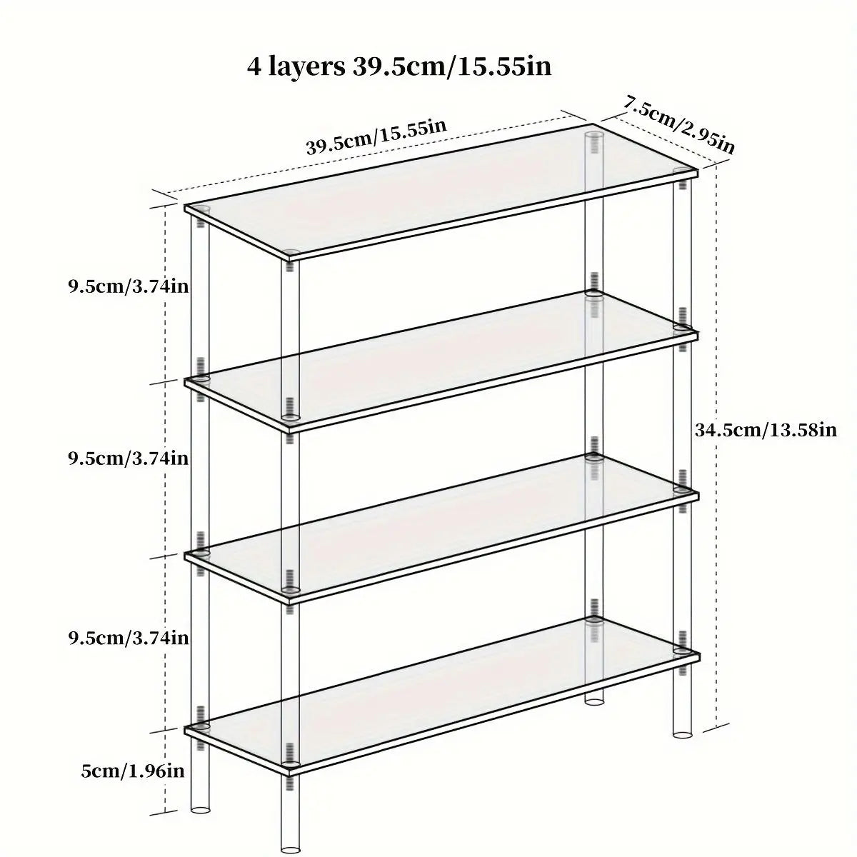 présentoir transparent acrylique support rangement vis fixations moderne cupcakes figurines