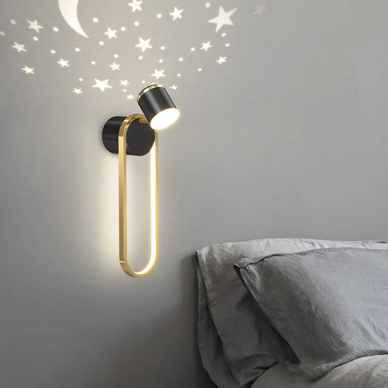 plafonnier led moderne ciel étoilé lune salon chambre enfant noir doré