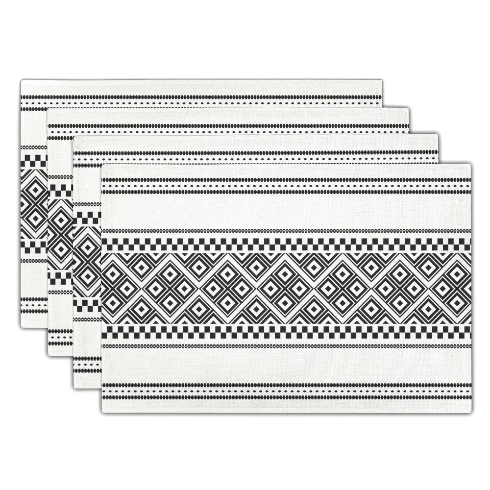 serviettes table lin blanc bleu fleuri classique vintage respectueux environnement opaques