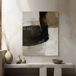 Tableau abstrait moderne sans cadre vue salon