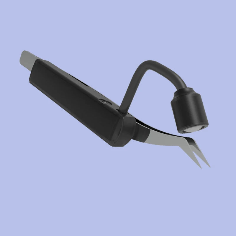 lampe uv led rechargeable noir rose clair clips tweezers intégrés application cils moderne pratique