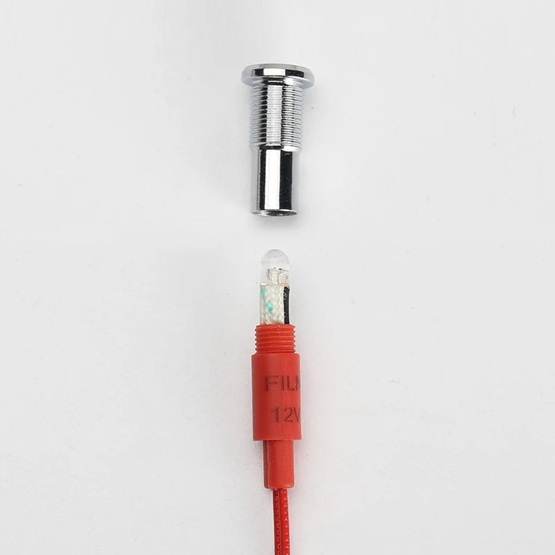 ampoule led 12v 24v bleu rouge vert jaune blanc métal brillant moderne vis câble