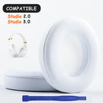 oreillettes casque audio cuir mousse noir gris bleu rouge adhésif confortables ergonomiques remplissage beats