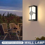 lampe murale led motion sensor ip65 abs contemporaine noire blanche 245mm 110mm 100mm