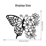 autocollant mural papillon fleur noir minimaliste chambre enfant décoration intérieure stickers adhésifs