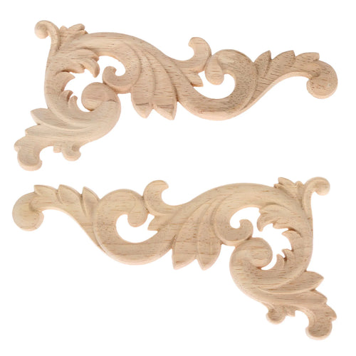 appliques bois sculpté fleur motif baroque décoration miroir armoire chaise meubles maisonOpaque motifs floraux