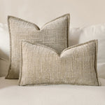 taies d'oreiller chenille gris beige motif solide contemporain non toxique dimension 45x45cm decoration maison
