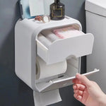 distributeur papier toilette blanc moderne adhésif 22.5cm 18cm opacite mat plastique salle bains fournitures