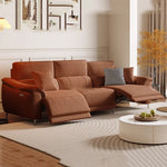 canapé d'angle moderne beige clair tissu confortable grand salon épuré coussins