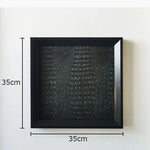 cadre mural moderne effet peau crocodile noir sans fixation 35cm 35cm