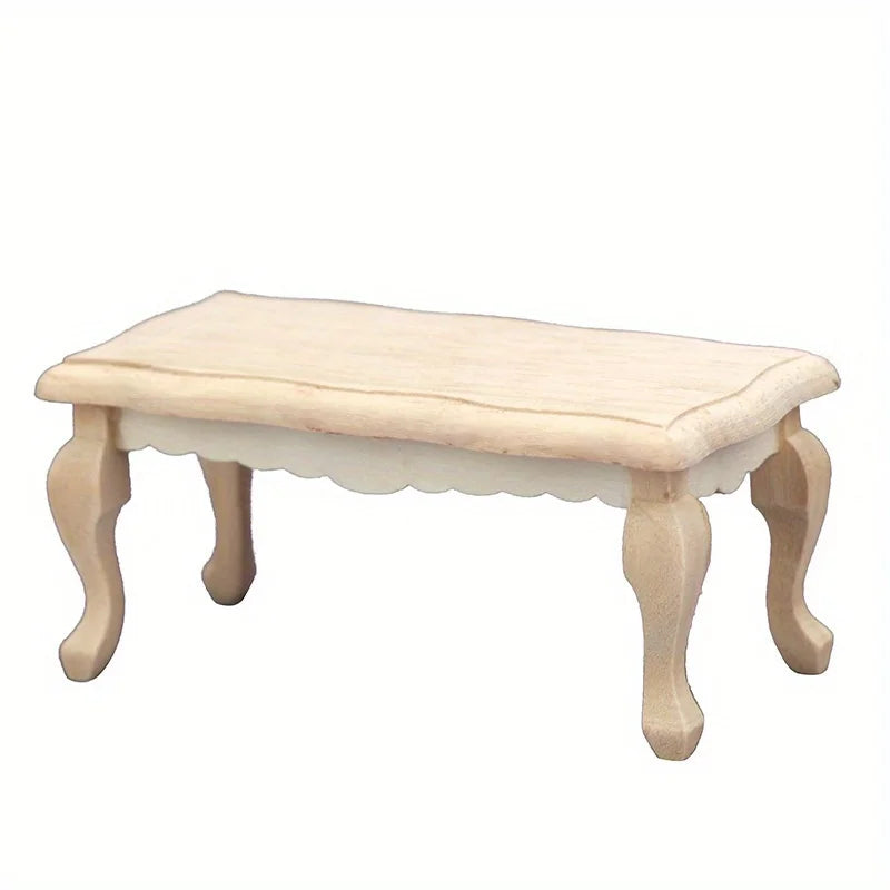 miniature meuble deco maison table basse rouge marron blanc cactus livres bananes figurines
