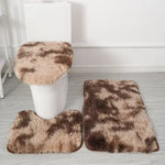 ensemble tapis salle bain pièces beige clair peluche douce antidérapant moderne absorbant