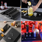 tapis bar antidérapant caoutchouc perforé moderne noir respectueux environnement 30cm 45cm 60cm