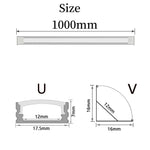 profilé aluminium led blanc diffuseur opale barre lumineuse linéaire mur intérieur moderne