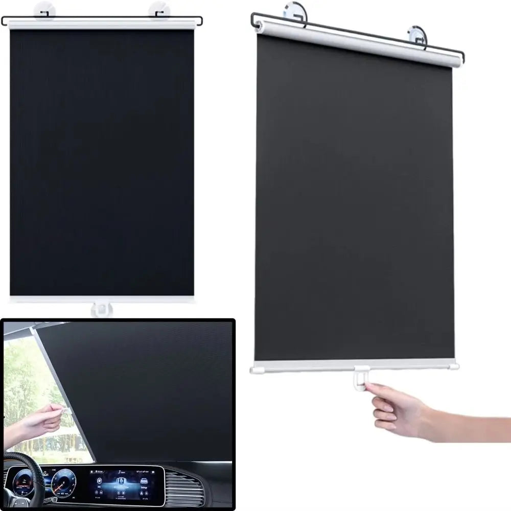 rideau fenêtre noir rétractable tissu moderne ventouse 40x60cm 40x125cm 45x125cm