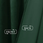 rideau velours vert foncé opaque moderne panneau polyester salon chambre coucher