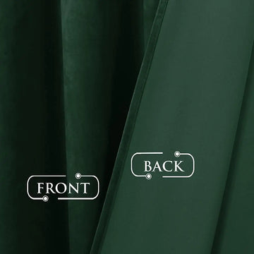 rideau velours vert foncé opaque moderne panneau polyester salon chambre coucher