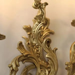 applique murale baroque dorée ornements floraux trois bras éclairage led murale fixée 36cm haute