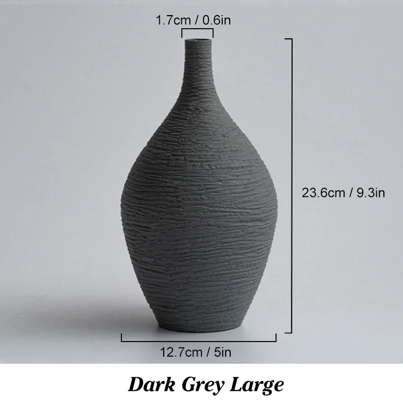 vase céramique moderne gris blanc texture tissée décoration intérieure salon