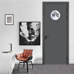 décoration porte toilette miroir noir argent doré acrylique moderne minimaliste floral