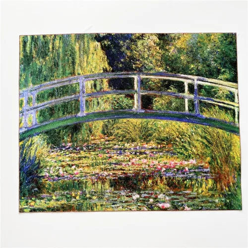 toile d'art impressionniste multicolore peinture l'huile décoration murale coton résistance abrasion 20x25cm