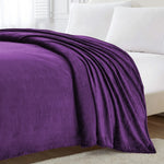 couverture violet douce velours moderne 100 polyester cachemire hiver 130x150cm fixations