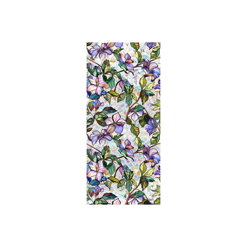 film fenêtre décoratif papillons roses feuilles adhésif multicolore protection uv artiste DIY