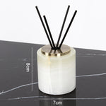 ensemble salle bain marbre onyx blanc distributeur savon porte brosse dents plateau luxe