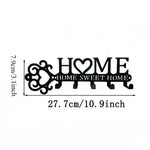 porte cle mural noir fer lettres sweet crochet organisation entree maison moderne