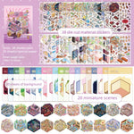 sticker paysage 3d miniature livre bricolage scrapbooking enfants dessin animé mignon violet bleu rose