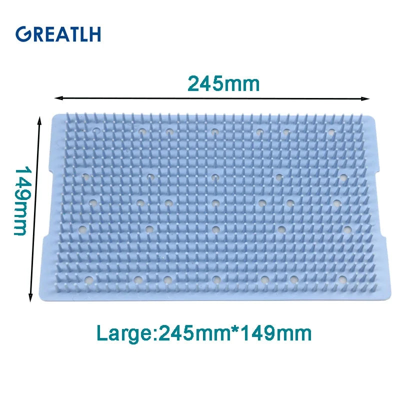 tapis bain antidérapant bleu clair surface pointues moderne différentes tailles incluses