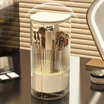 organisateur pinceaux maquillage transparent noir rayures moderne adhésif brosse éponge cosmétique rangement