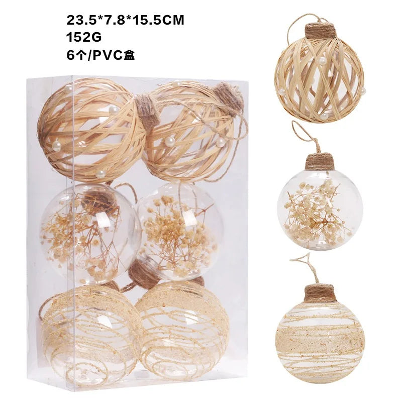 Lot de 9 boules de Noël polystyrène décoratives