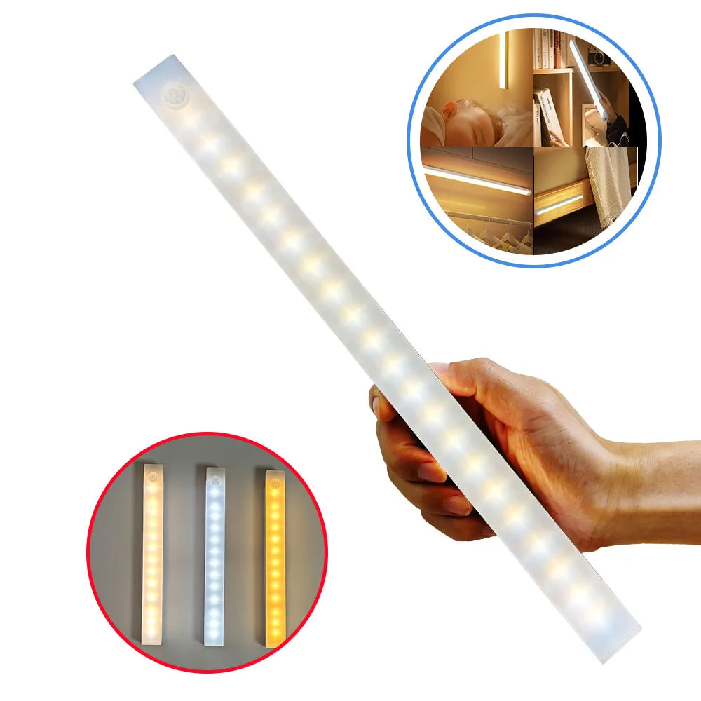 lampe led détecteur mouvement rechargeable 5v warm white cool white 10cm 30cm moderne abs