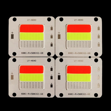 lampe led rgb rouge vert bleu blanc surface texturée industrielle intense fixations tréforées fils
