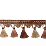ruban pompons or décoration maison tissu coton pompons gris marron bleuclair traditionnel textile deco