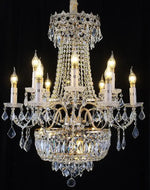 lustre doré cristal strass classique transparent salon chambre restaurant villa