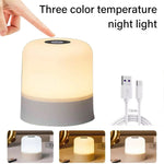 lampe chevet tactile rechargeable led moderne blanc mat 5v 850ml intégrée télécommandeversibleurgence
