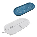moule silicone assiettes ovales bleu beige vert violet rose texture granulée moderne minimaliste