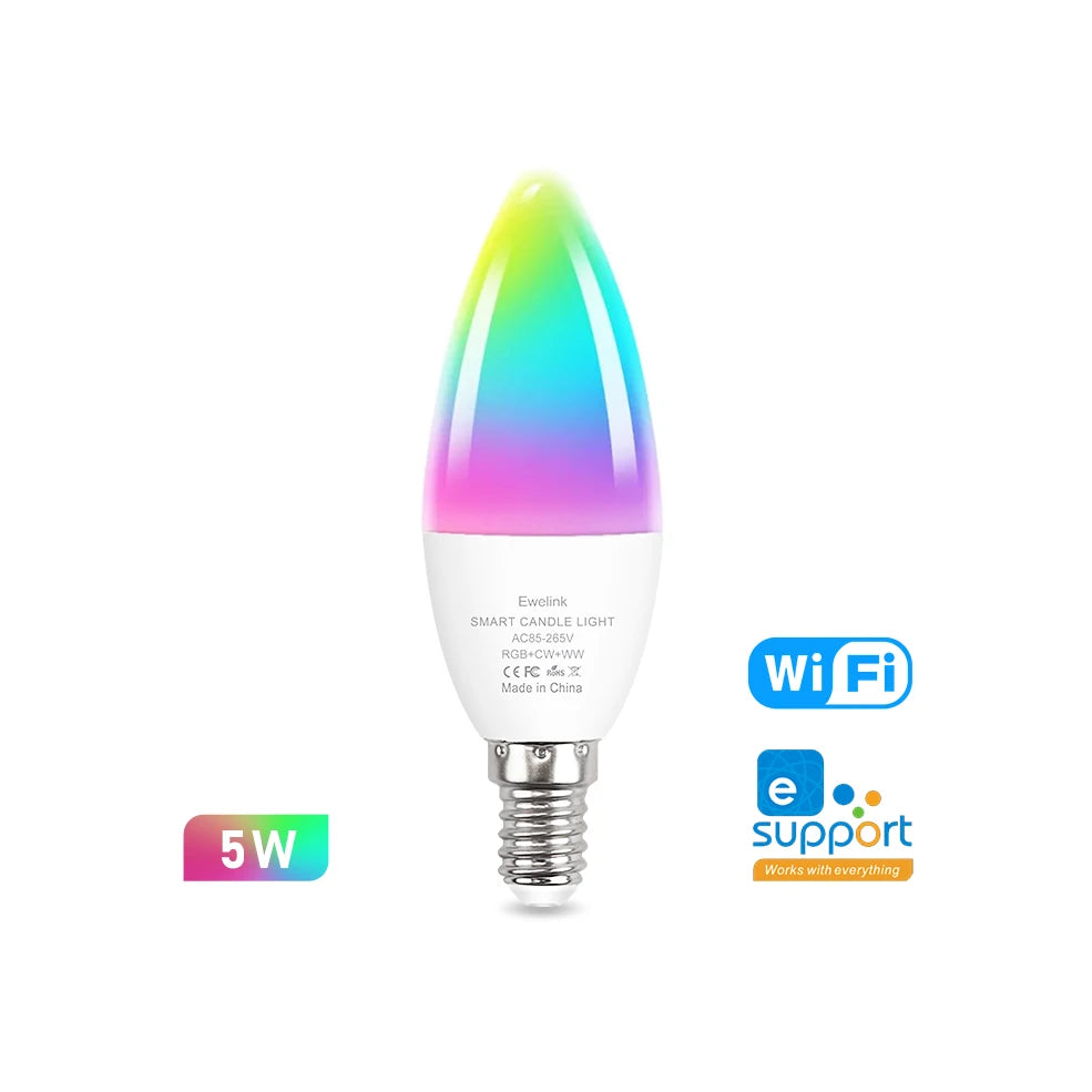 ampoules led intelligentes wifi zigbee e27 e14 gu10 rgbcw 2700 6500k blanc multicolore transparent