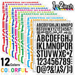 sticker autocollant lettre chiffre symbole multicolore classique deco papeterie scrapbooking journal agenda planificateur álbum