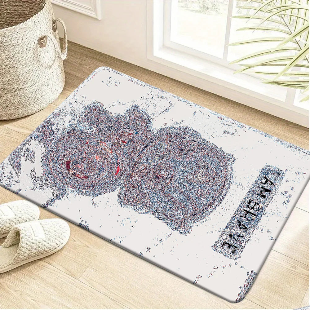 tapis gris personnalisé yoda véhicule antidérapant moderne entrée maison salon