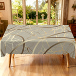 nappe moderne abstraite gris doré table extérieure imperméable rectangle ronde branchée textures éléganteextérieur