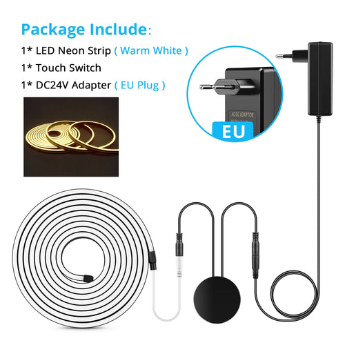ruban led flexible spirale blanc blanc chaud moderne adhésif adaptable salon led 24v