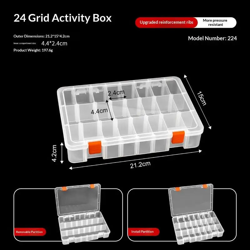 boîtes rangement détachables gris orange modernes compartiments outils bricolage maison organisation bijoux