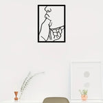 tableau mural abstrait minimaliste contemporain fer noir blanc résistant rouille
