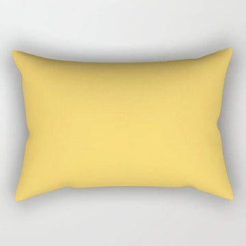 taie d'oreiller rectangulaire jaune clair motif géométrique moderne housse coussin canapé coton 30x50cm