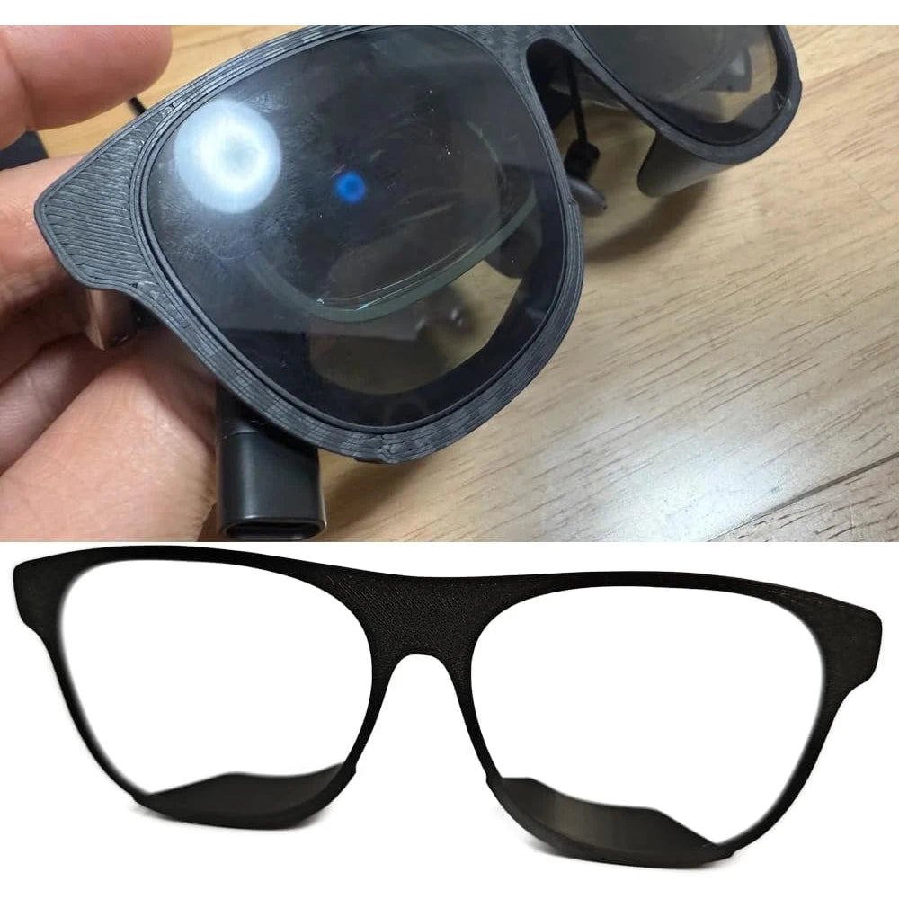 lunettes noires classiques montures larges texture fine opaques pourvue cadre occultant réduction lumière infrarouge