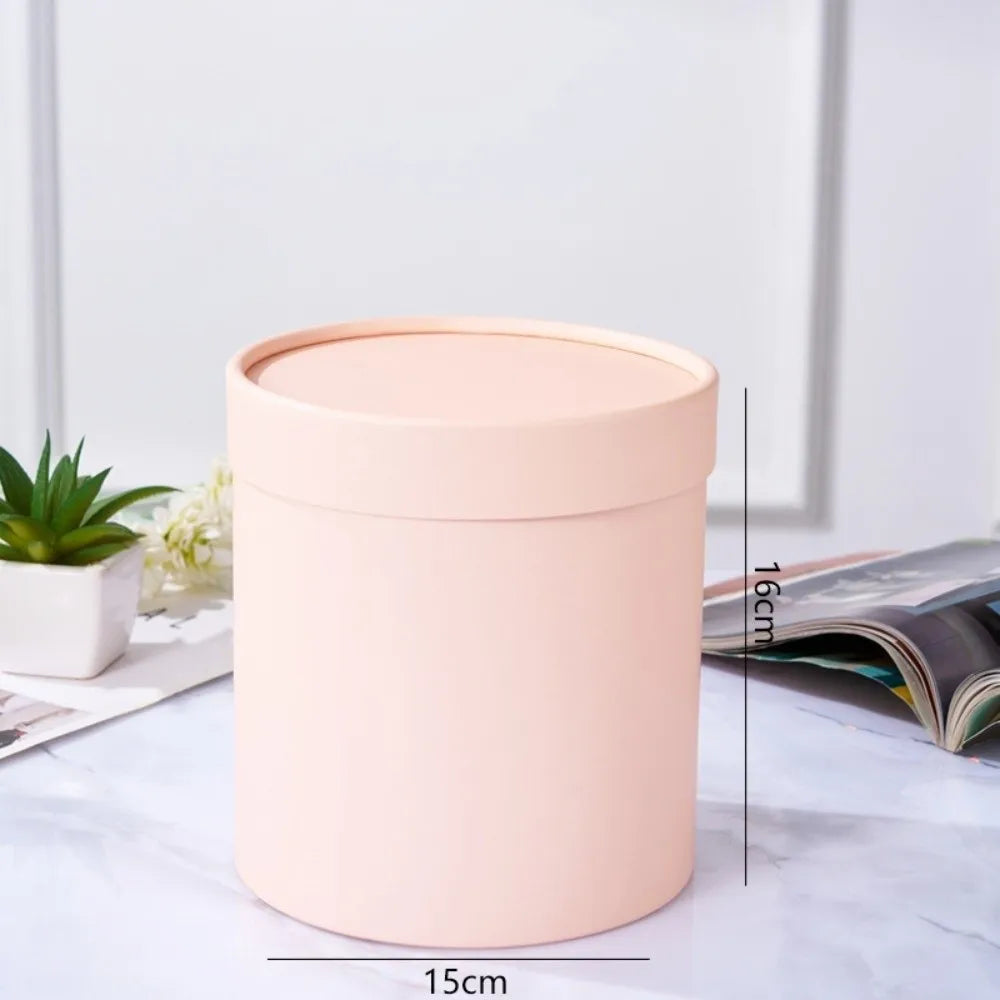 boîtes rondes unies moderne opaques rose clair noir argenté rose pâle vert clair beige