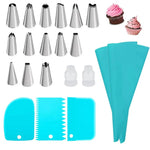 kit pâtisserie sacs pâte douilles métalliques tampons outils pâte silicone couleurs violet rose bleu
